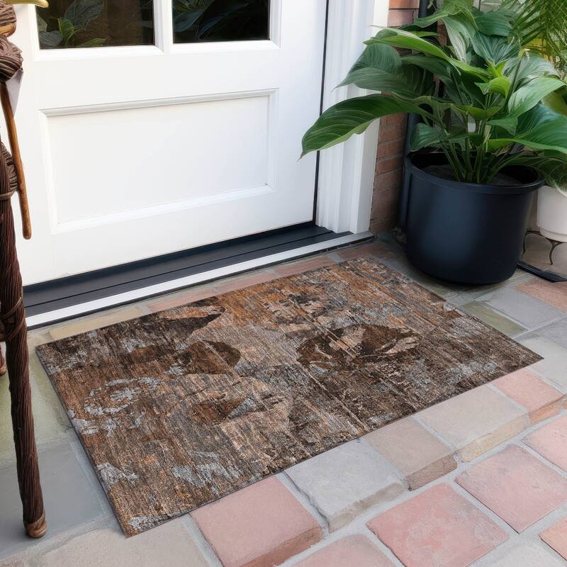 Rane Botanic Elegance Weather Resistant Timeless Fusion Outdoor Rug