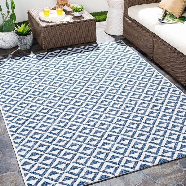 Keller Indoor Outdoor Diamond Stripe Area Rug Overstock 32065240