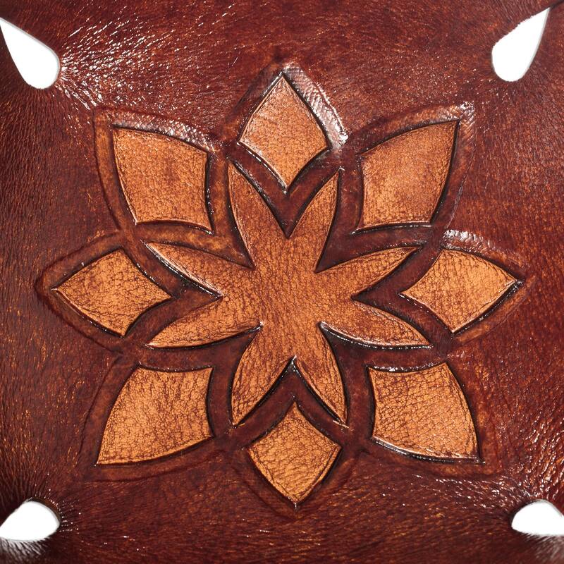 Novica Handmade Gothic Star Leather Catchall