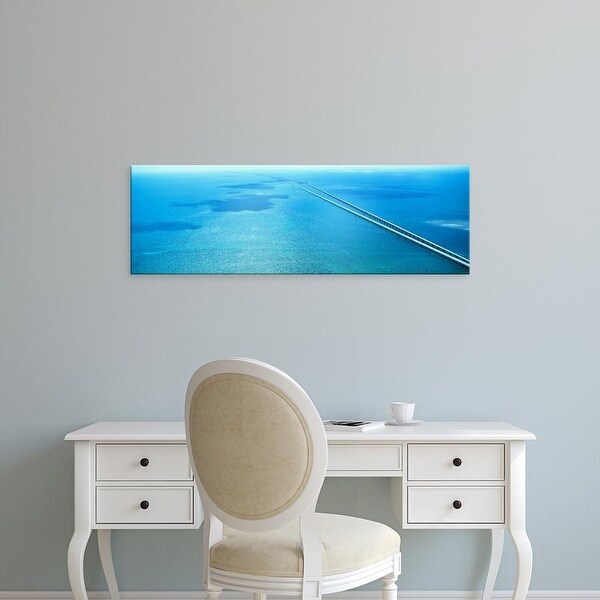 Easy Art Prints Panoramic Images's 'Seven Miles Bridge Florida Keys FL USA' Premium Canvas Art