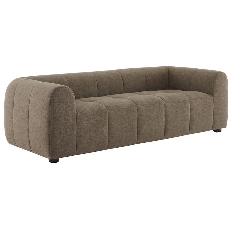 Liana Upholstered Fabric Sofa in Pewter