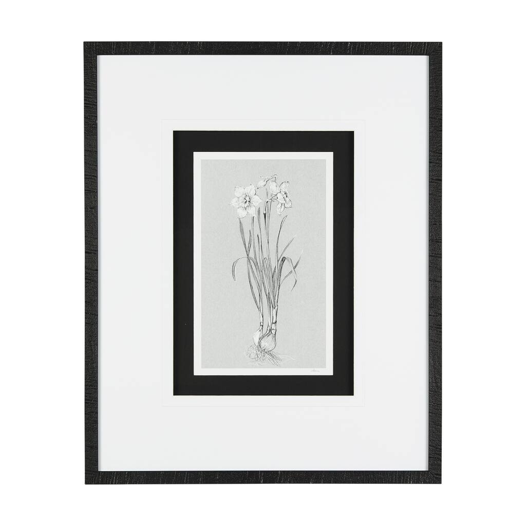 Botanical Sketches II (Grey) Framed Art Print