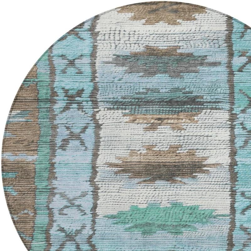 HomeRoots Tribal Transitional Rectangle Outdoor Rug