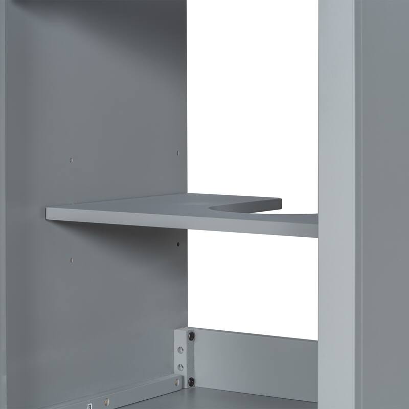 GDFStudio - Lisa 20" Bathroom Vanity with Ceramic Sink, Soft-Close Door & Storage Rack