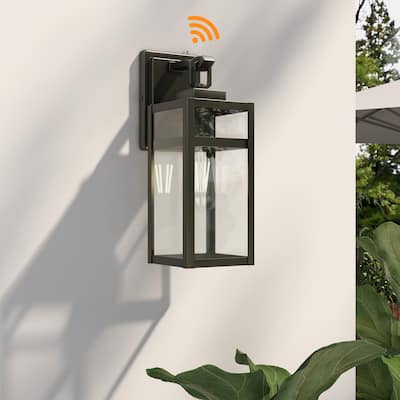 1-Light Outdoor Wall Light With Sensor - 5"x6.57"x14.06"