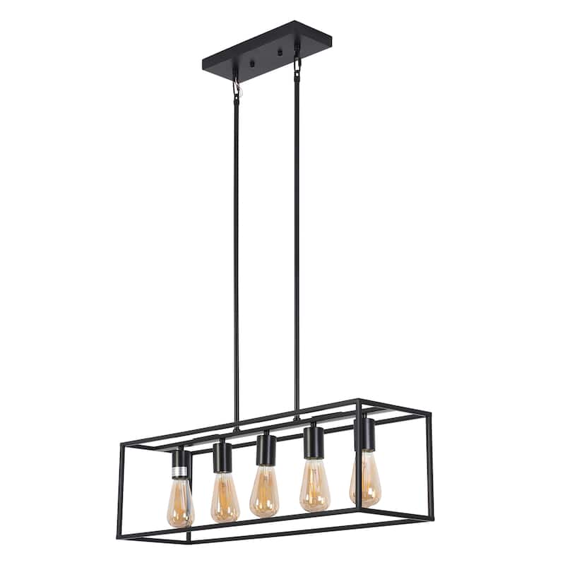 5-light Linear Chandelier/ Island Fixture