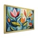 preview thumbnail 2 of 7, Designart "Green Mid Century Mod Nature II" Mid-century Framed Canvas Art Print