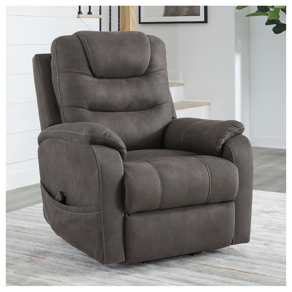 Signature Design by Ashley Snowfield Dark Gray Power Lift Recliner
