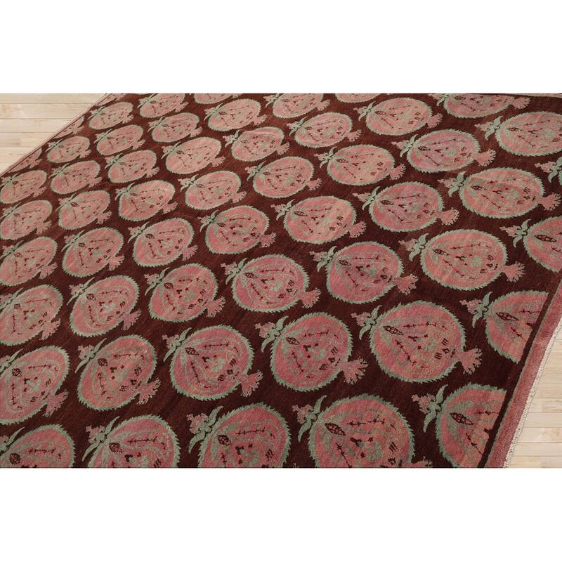 Hand Knotted Michaelian & Kohlberg Brown Tibetan 100% Wool Area Rug