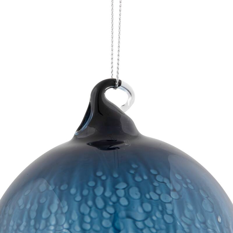 Glass Christmas Ball Ornament - 4.75" - Blue