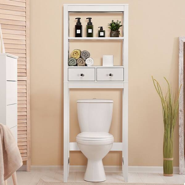 Over The Toilet Storage Rack Bathroom Space Saver Overstock 32248591