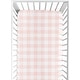 preview thumbnail 1 of 4, Pink Buffalo Plaid Check Collection Girl Fitted Crib Sheet - Blush and White Shabby Chic Woodland Rustic Country Farmhouse