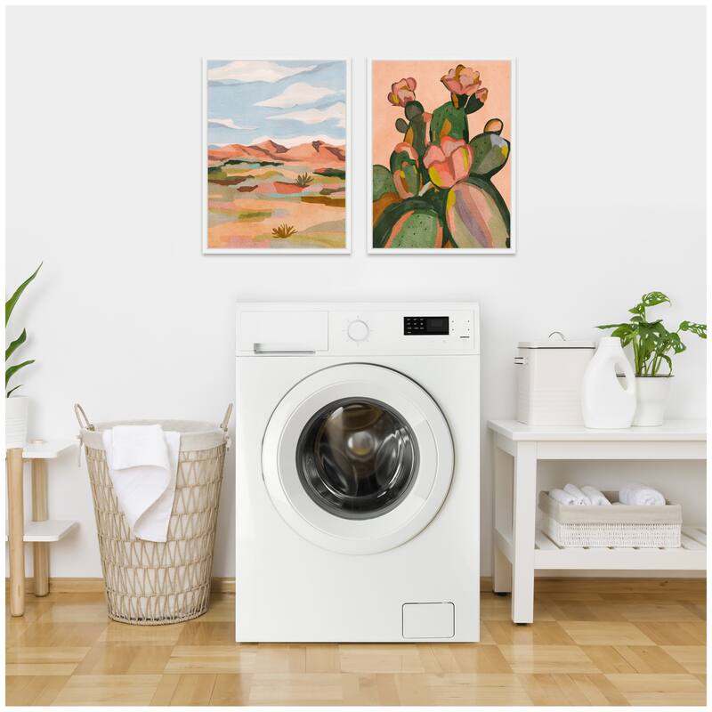 Kate and Laurel Sylvie Southwestern Dreams 1 and 2 Framed Canvas Art Set by Nikita Jariwala