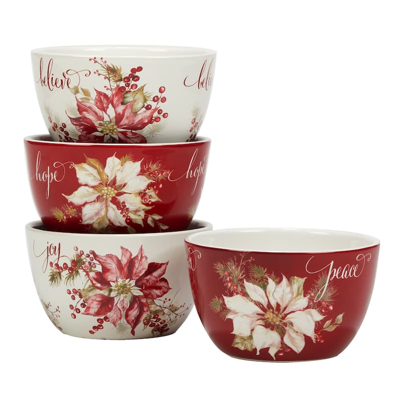 Certified International Winters Joy 16 Piece Dinnerware Set, Service for 4