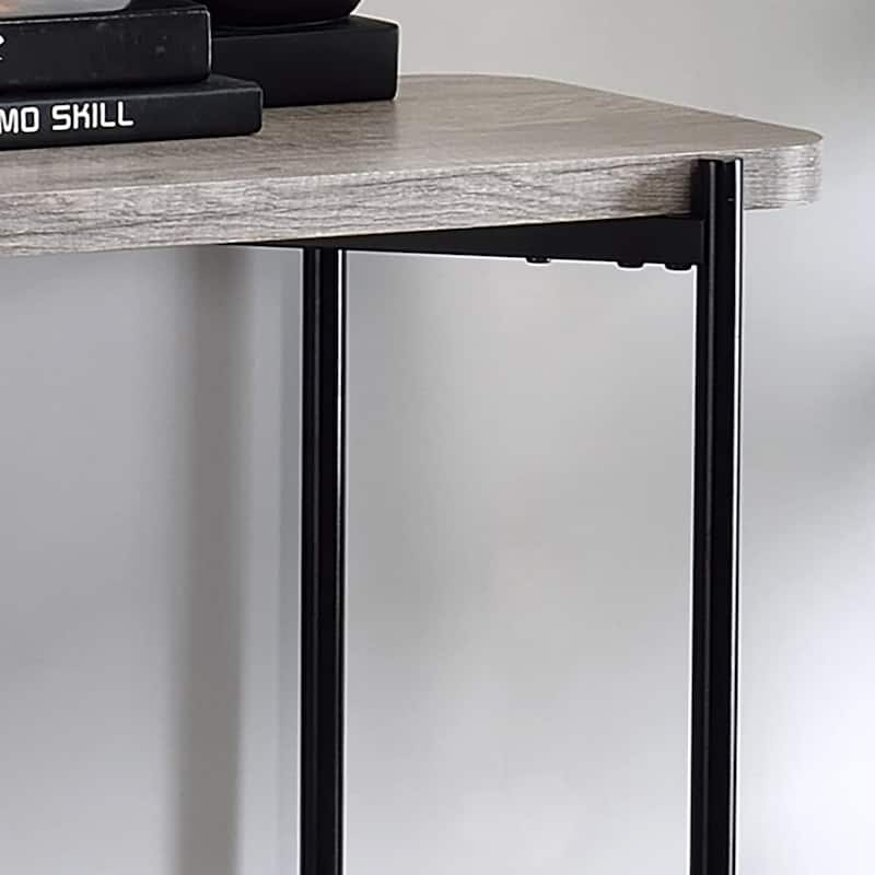 Gorstan Industrial Grey 42-inch Steel 1-Shelf Sofa Table by Furniture of America