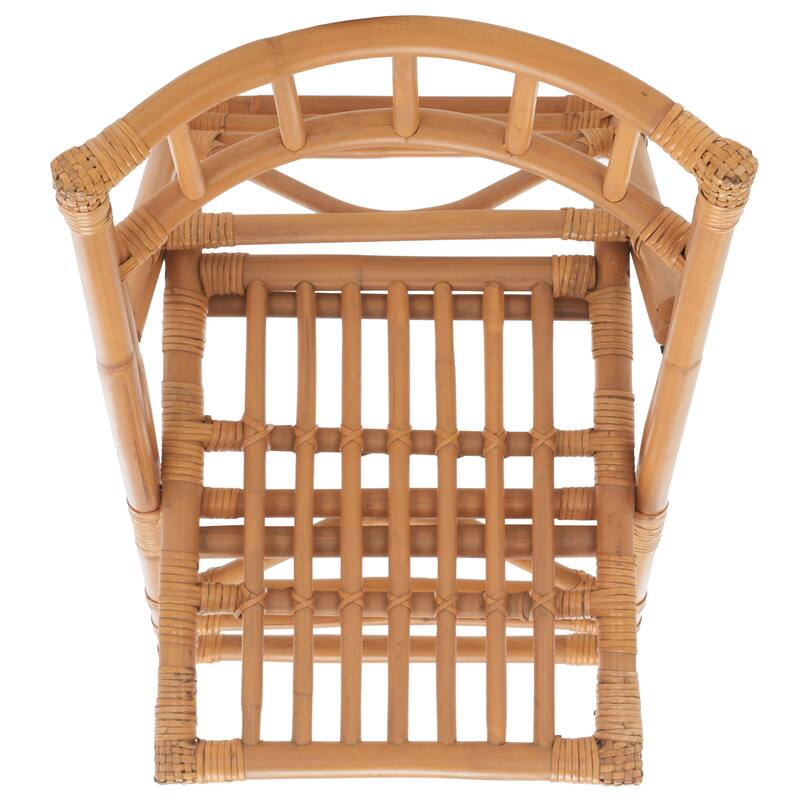 SAFAVIEH Maja Black Rattan Folding Accent Chair Set of 2 (Fully Assembled) - 19Wx28Dx35H