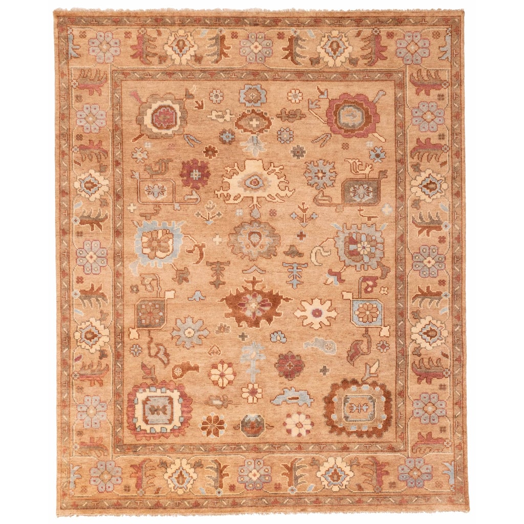 ECARPETGALLERY Hand-knotted Modern Oushak Brown Wool Rug - 8'3 x 10'0