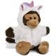 preview thumbnail 1 of 4, DolliBu Monkey Unicorn Plush Stuffed Animal Toy with Removable Outfit - 9 inches