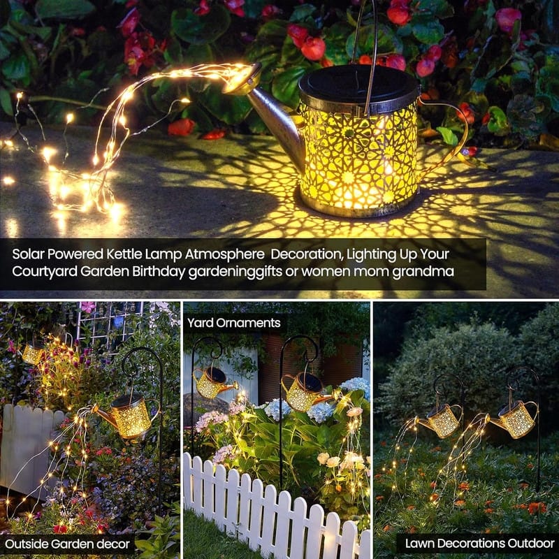 Solar Lights Outdoor Decorative, Metal Solar Watering