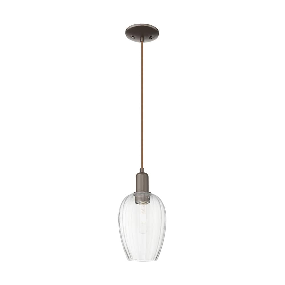 Innovations Lighting Downtown Urban - Preston - 1 Light 6" Flute Shade Cord Hung Mini Pendant