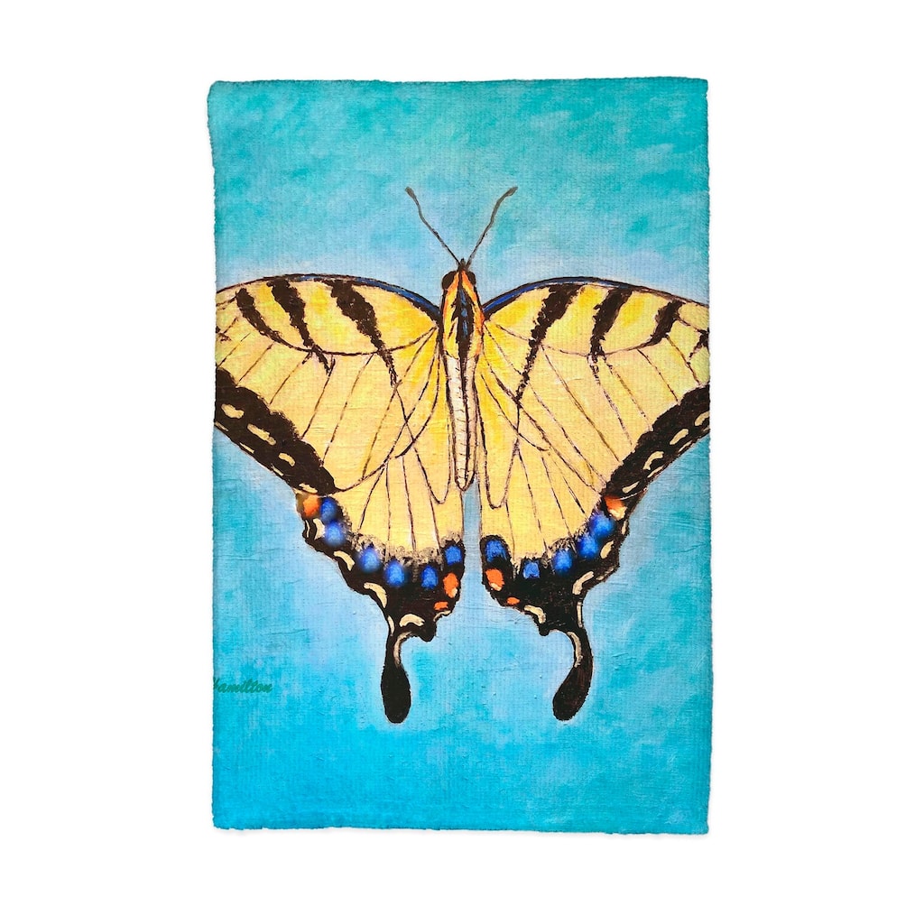 Spreadwing Tiger Swallowtail Butterfly Kitchen Towel - 16x25