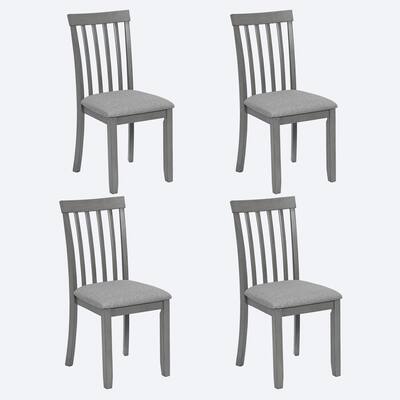 Dining Chairs Only, Wooden Dining Chairs Set of 4, Kitchen Chair with Padded Seat, Upholstered Side Chair