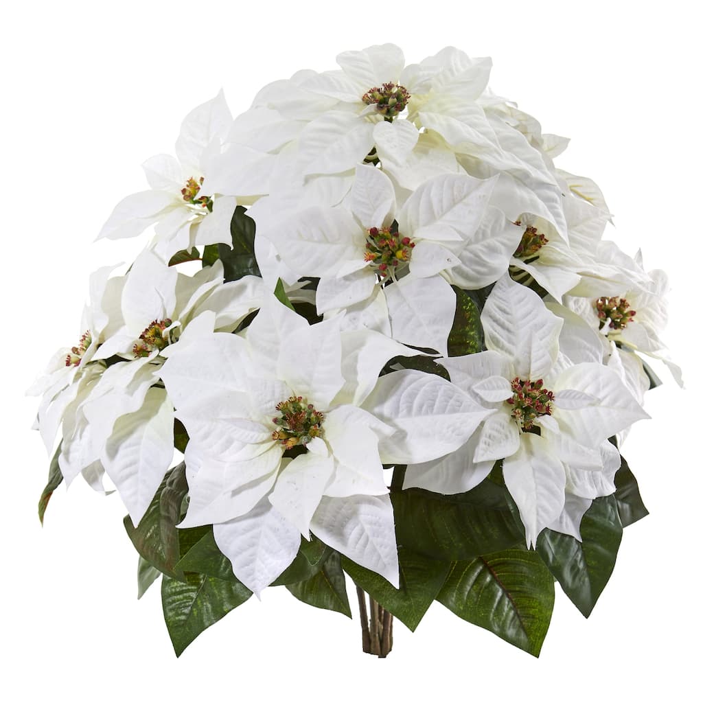 Artificial Maple Leaf Plant in Planter - 16 Inch Fall Decor Home Accent - White - 24