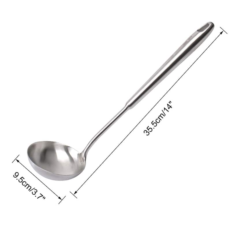 14" Cooking Stainless Steel Soup Spoon Ladle Kitchen Serving Utensil - 14" x 3.7"(L*W)