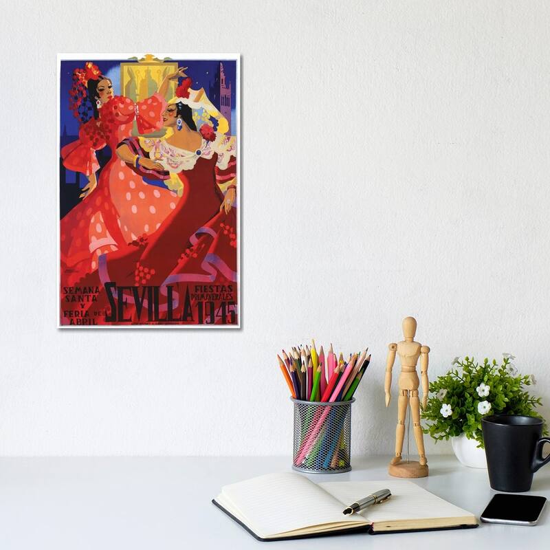iCanvas "Sevilla, 1945" by Vintage Apple Collection Canvas Print - 12x8x0.75