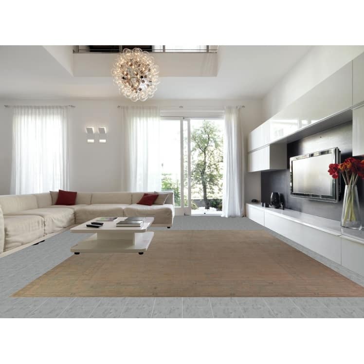 Hand Knotted Oriental 100% Wool Carpet Transitional All-Over Beige & Ivories Oushak Area Rug - 16' 6'' X 12' 10''