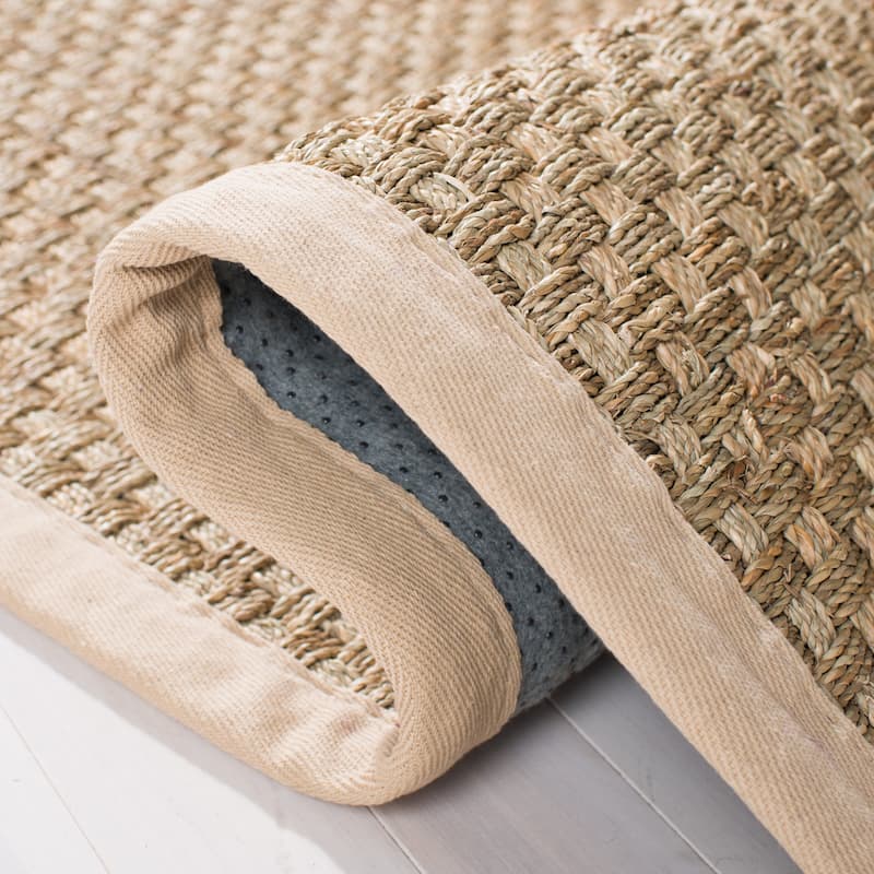 SAFAVIEH Natural Fiber Marina Basketweave Seagrass Rug