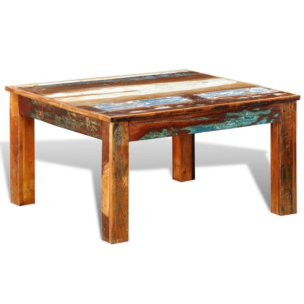 vidaXL Coffee Table Square Reclaimed Wood
