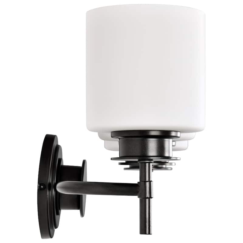 Warren 3 Light Vanity Gun Metal with Satin White Glass - Gun Metal