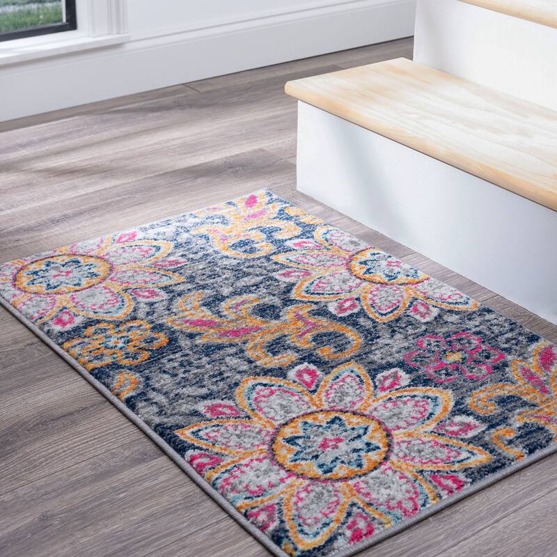 Jade Bohemian & Eclectic Floral Indoor Area Rug