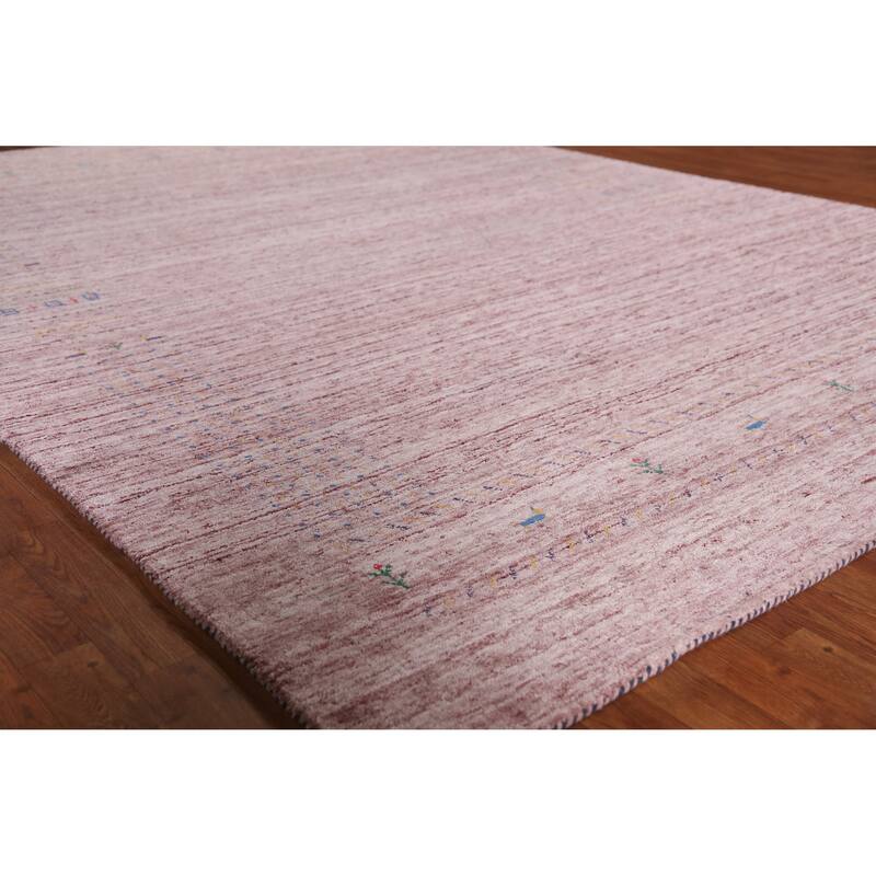 Hand Knotted Oriental 100% Wool Carpet Tribal Tribal Multi-Colored Gabbeh Area Rug - 10' 8'' X 7' 11''