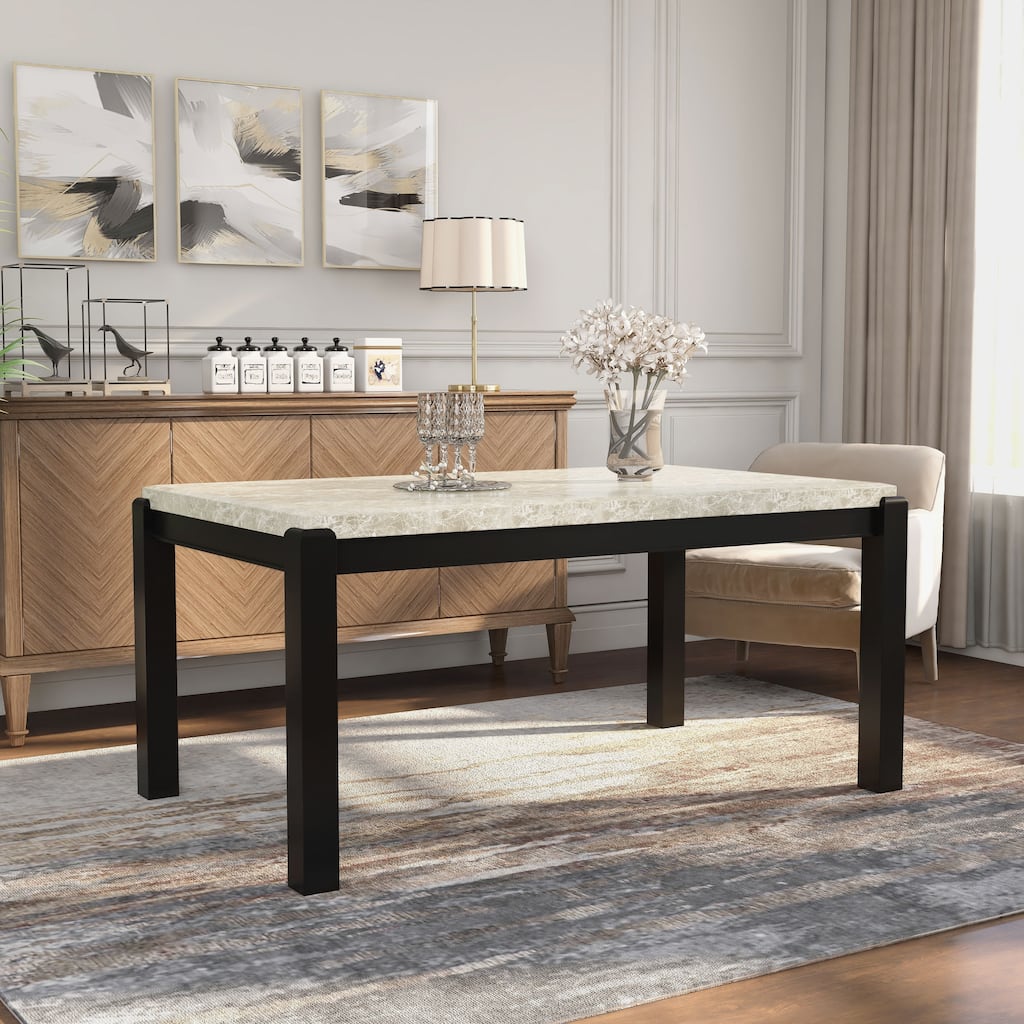 Furniture of America Koby Contemporary Walnut 64-inch Wood Dining Table
