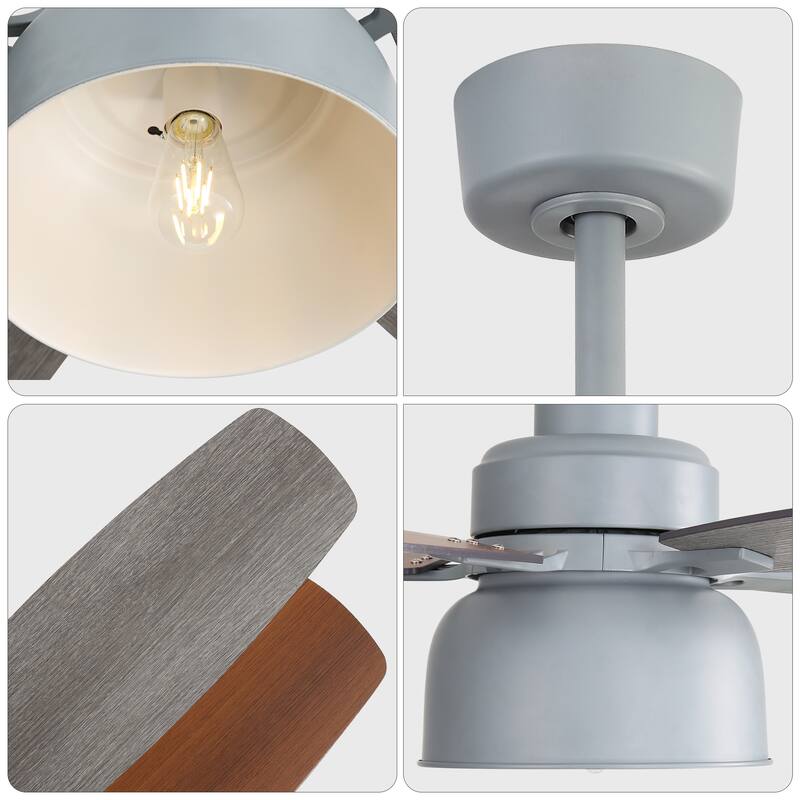 52 Inch Chandelier Ceiling Fan with Lights and Remote, Double-Side Fan Blades Ceiling Fan, Quiet Reversible Ceiling Fan