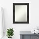 preview thumbnail 13 of 33, Beveled Wood Bathroom Wall Mirror - Rustic Pine Black Frame