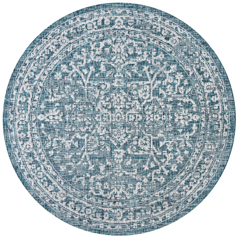 JONATHAN Y Medallion Textured Weave Indoor/Outdoor Area Rug