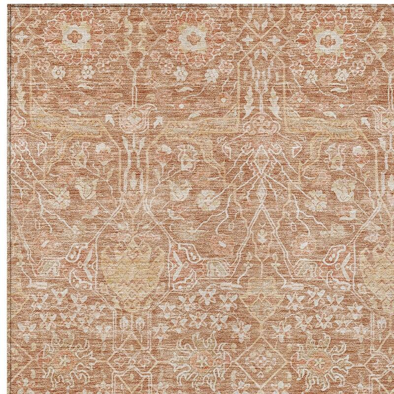 HomeRoots Floral Transitional Rectangle Outdoor Rug