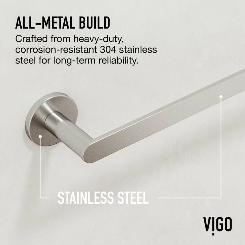 VIGO Arden 4-Piece Bathroom Hardware Accessory Set with 24 in. Towel Bar, Toilet Paper Holder, Hand Towel Holder, Hook