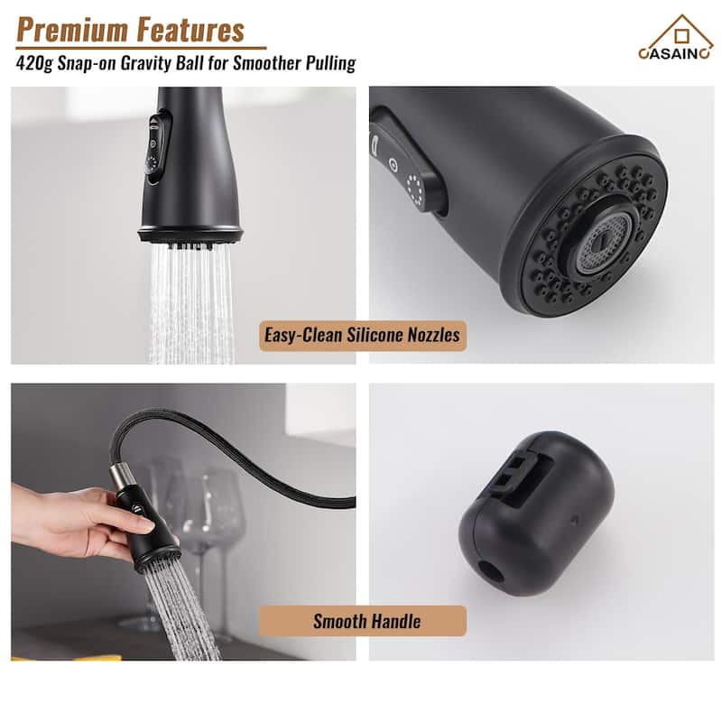 Single Handle Pull Down Sprayer Kitchen Faucet