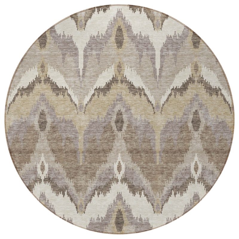 HomeRoots Ikat Transitional Rectangle Outdoor Rug