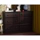 100% Solid Wood 6-drawer Double Dresser by Palace Imports - Java
