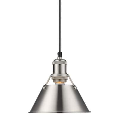 Golden Lighting Orwell Single Light 7-1/2" Wide Mini Pendant in Pewter