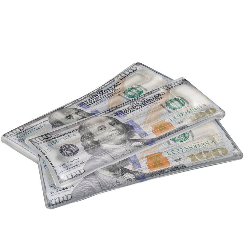 Inflatable White And Green Benjamin Franklin Money Pool Lounger 84"