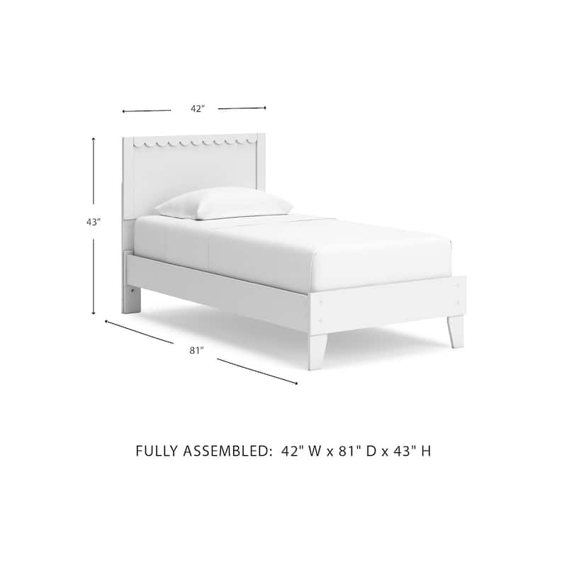 Signature Design by Ashley Hallityn White Panel Platform Bed