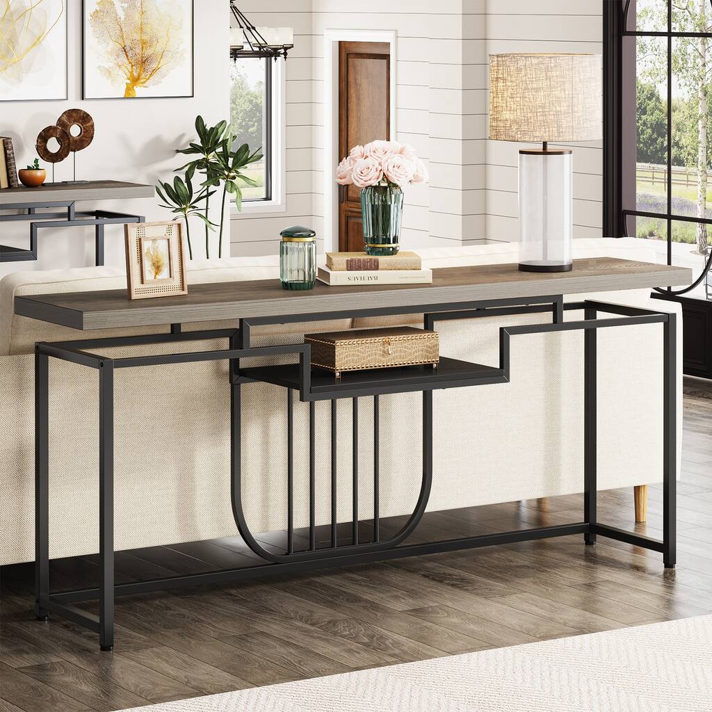Long Console Tables, 70 Inches Sofa Table, Accent Console