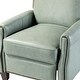 preview thumbnail 13 of 96, Gladis Modern Retro Genuine Leather Recliner with Nailhead Trim Set of 2 by HULALA HOME