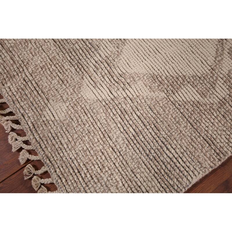 Geometric Moroccan Oriental Accent Rug Handmade Wool Carpet - 2'9"x 5'4"